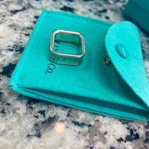 Tiffany & Co. Square sterling silver ring.  Size 6.5.